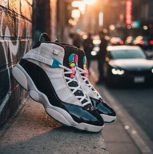 Nike Air Jordan 6 Rings 'South Beach' CK0017-100 Mens Size 9 Multicolor Sneakers